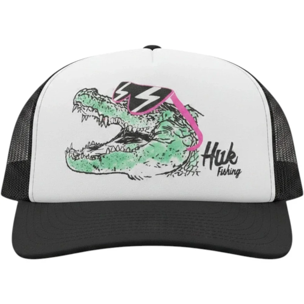 Huk Fishing Kids Foam Graphic Trucker Hat Gator Sunglasses Snapback H7300060-001